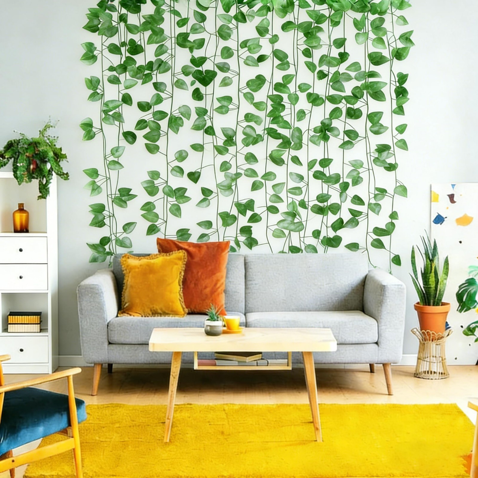 24 Pack Fake Vines 168ft Artificial Ivy Greenery Garland for Home Wedding Decor