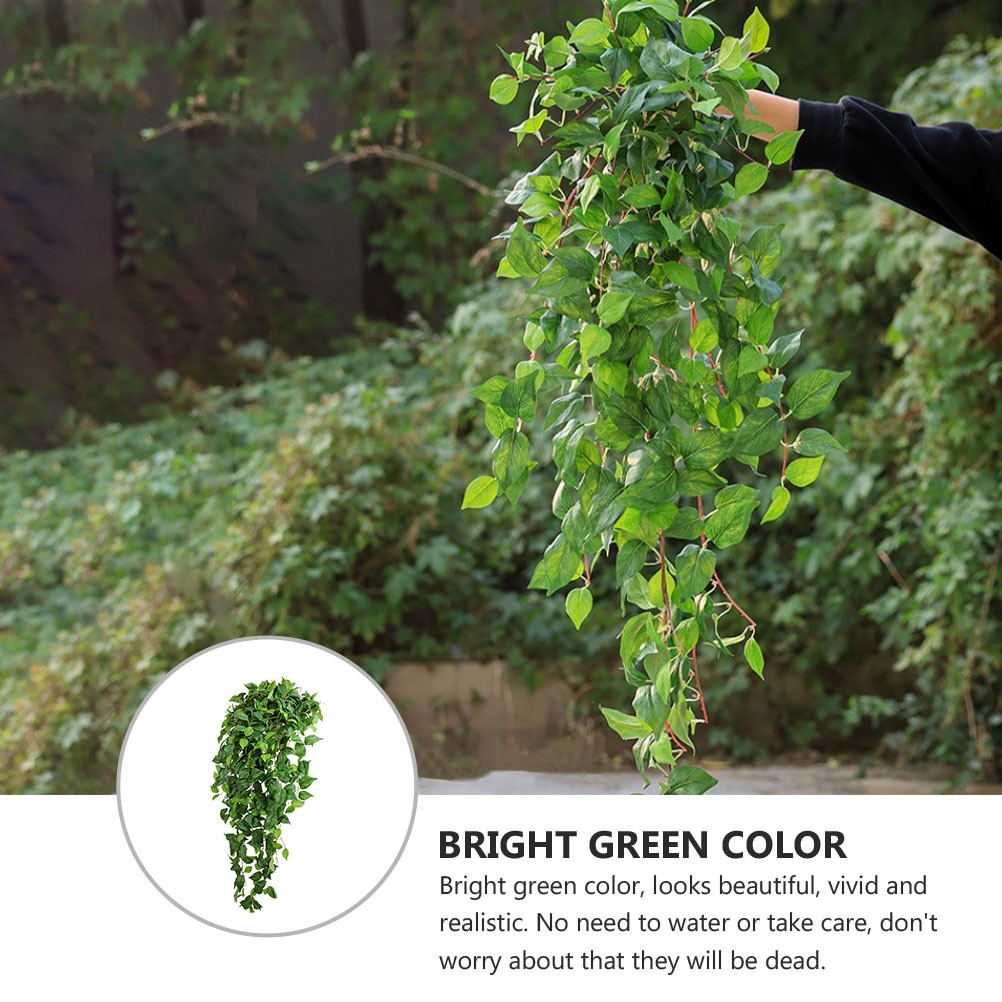 Green Simulation Rattan Wall Hanging Plant Decoration Silk Cloth 120 cm