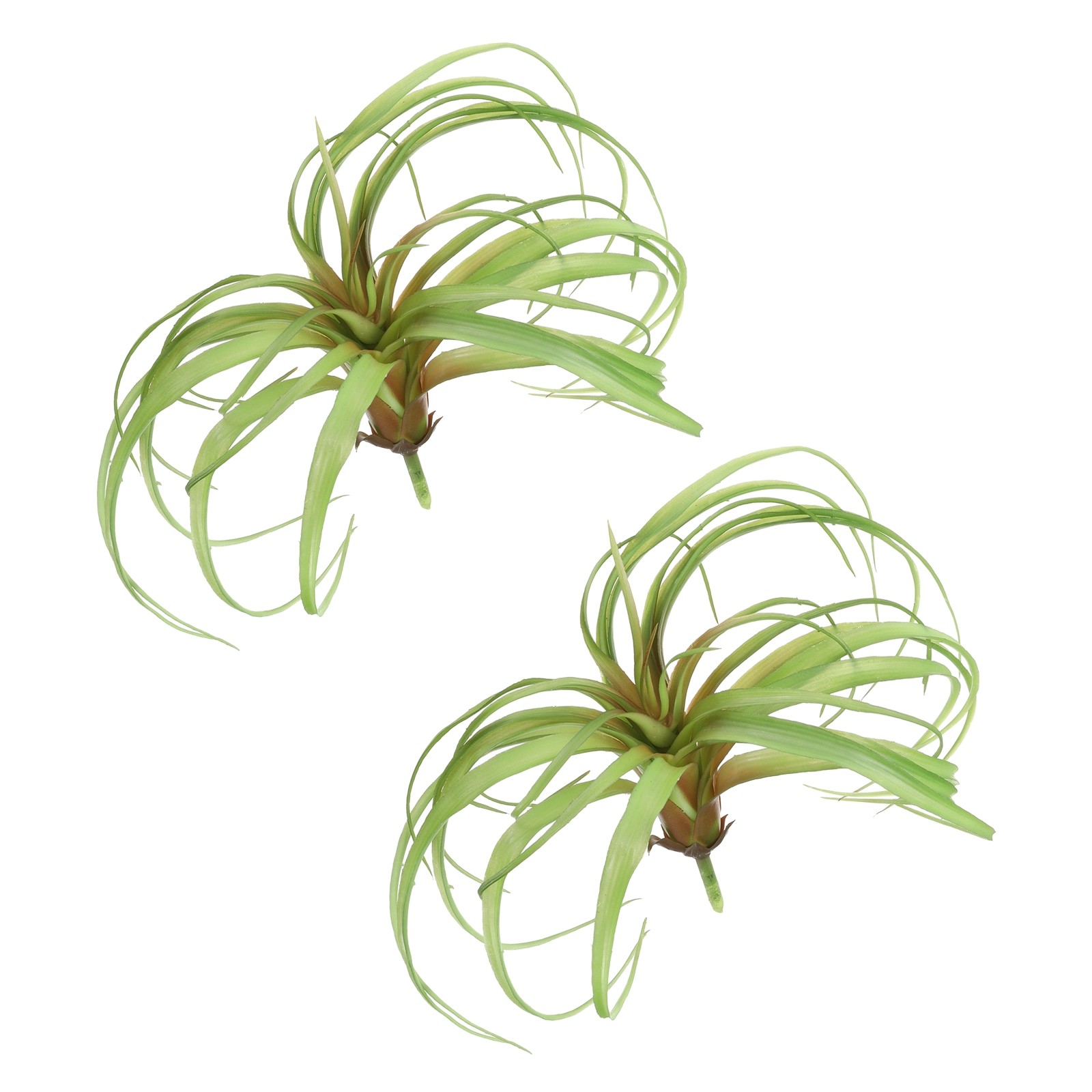 2Pcs Artificial Succulent Plants Fake Pineapple Grass 8″, Green