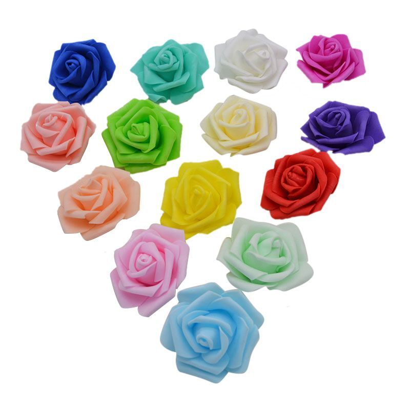 20pcs 6cm Artificial Big Foam Rose Flower Head For Wedding Party Home Decor NEW