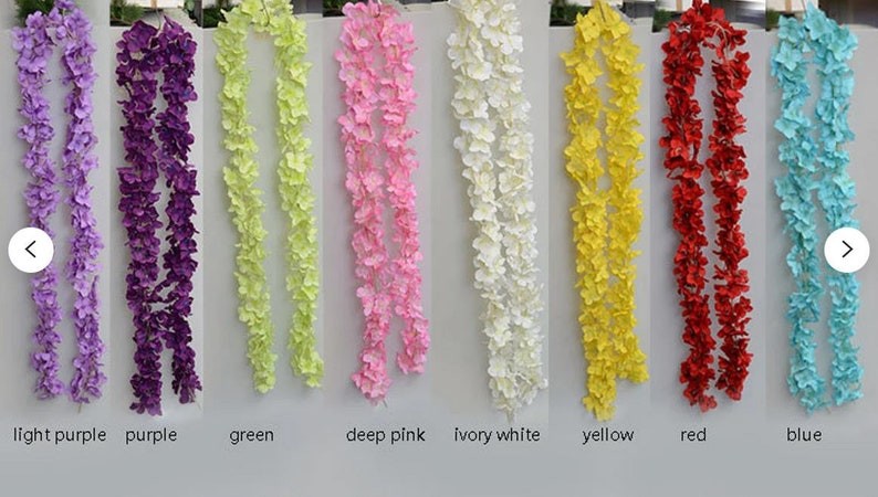 5pc Wedding artificial Flower 70″ hang Wisteria cherry Vine Arch Floral No Leave