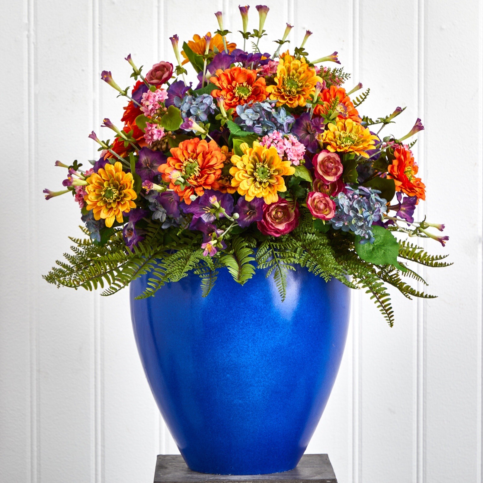 24″ Giant Mixed Floral Artificial Arrangement in Vase Home Decor. Retail $328