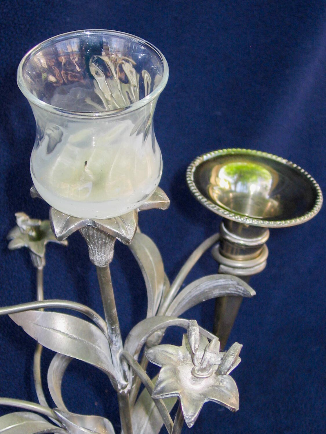 Three-vase Epergne, 3 colors of silver metallic finish