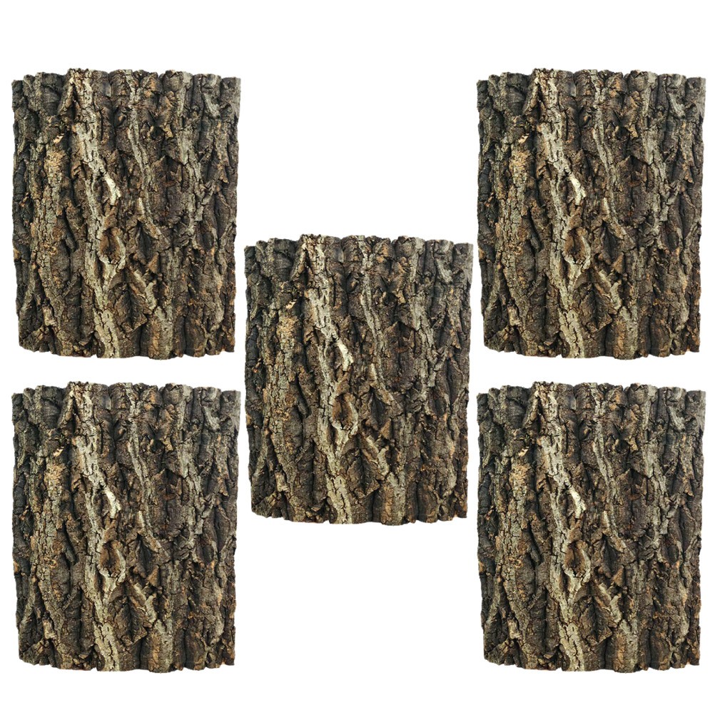 5Pcs Durable Reusable Cork Bark Sheets Natural Brown Reptile Climbing Wall Decor