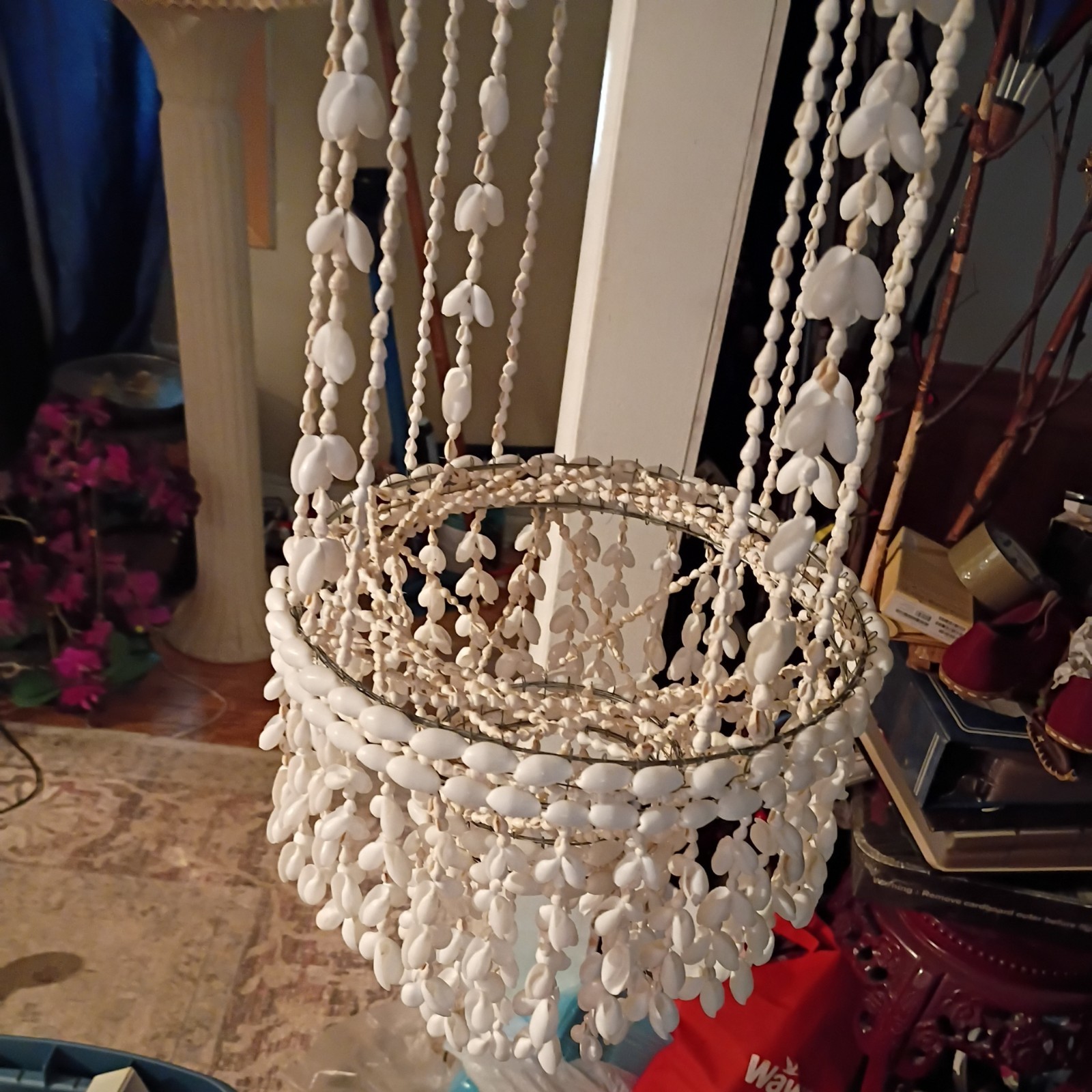 Seashell Plant Holdes White Ivory Color Pretty For Homes