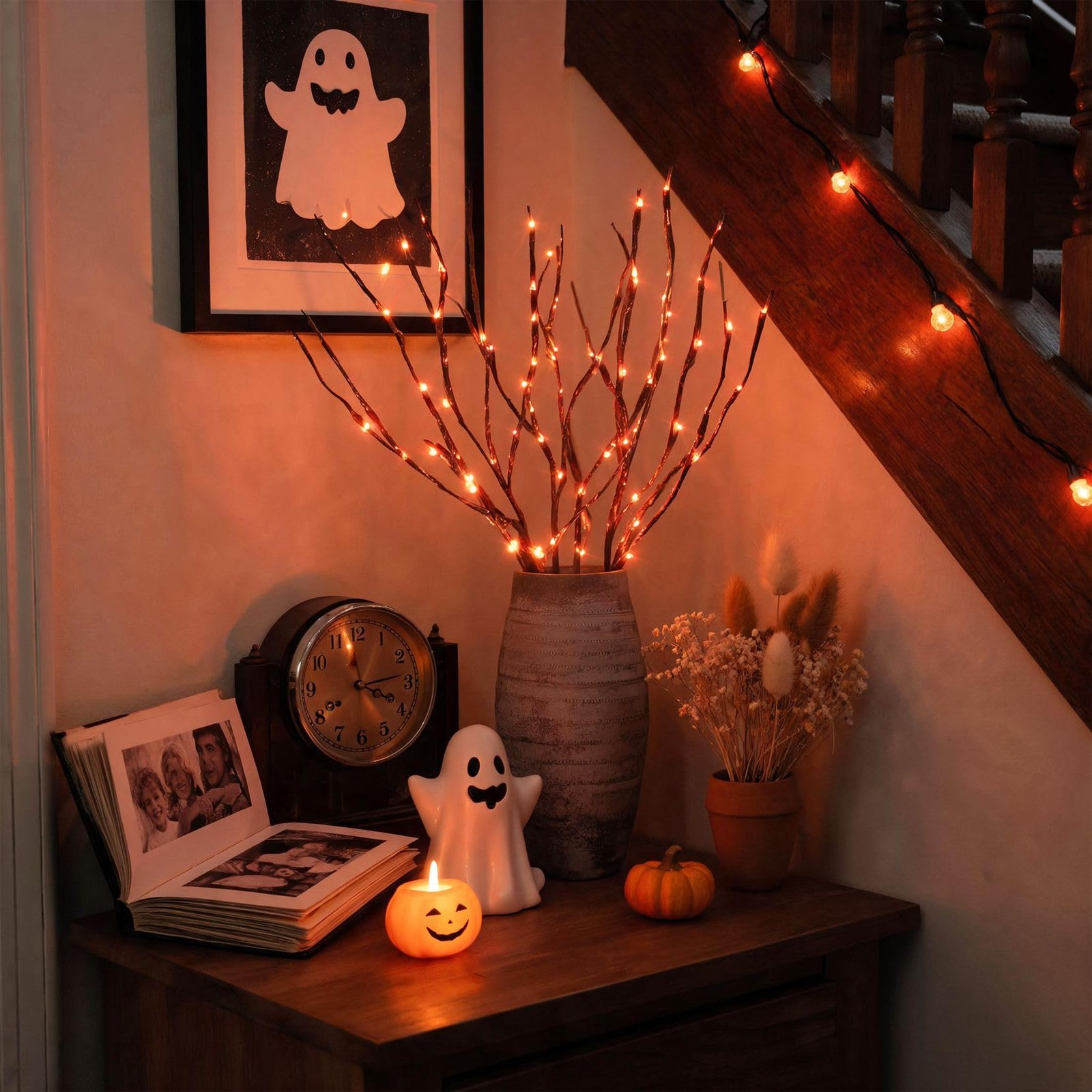 2 Pack Halloween Lighted Branches Lights Decorations, Battery Operated, Twig …
