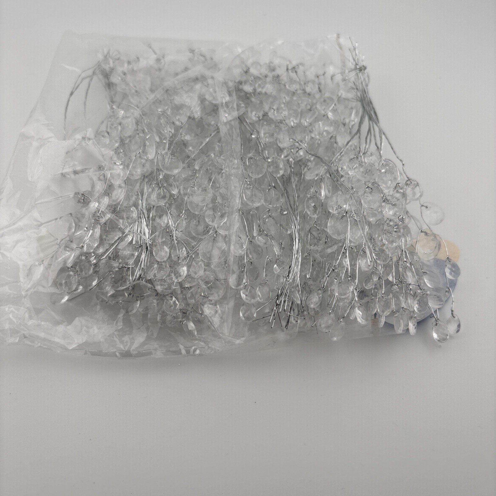 50 Stems Crystal Acrylic Bead Drops – Wedding Bridal Bouquet DIY Crafts