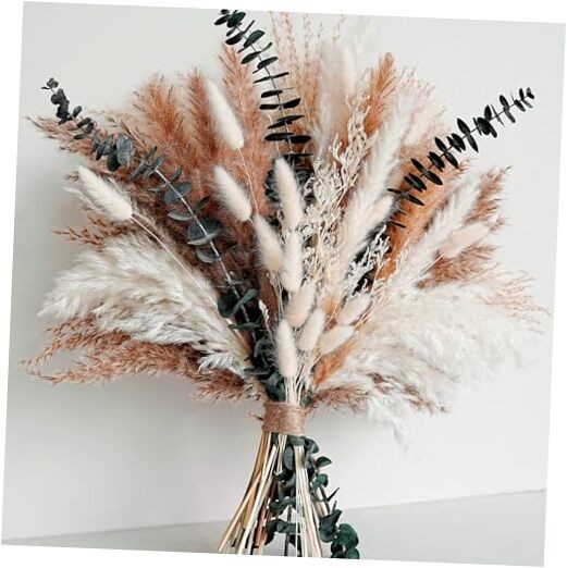 Dried Flower Bouquet – Pampas Grass, Bunny Tails, Olive Green Eucalyptus & A