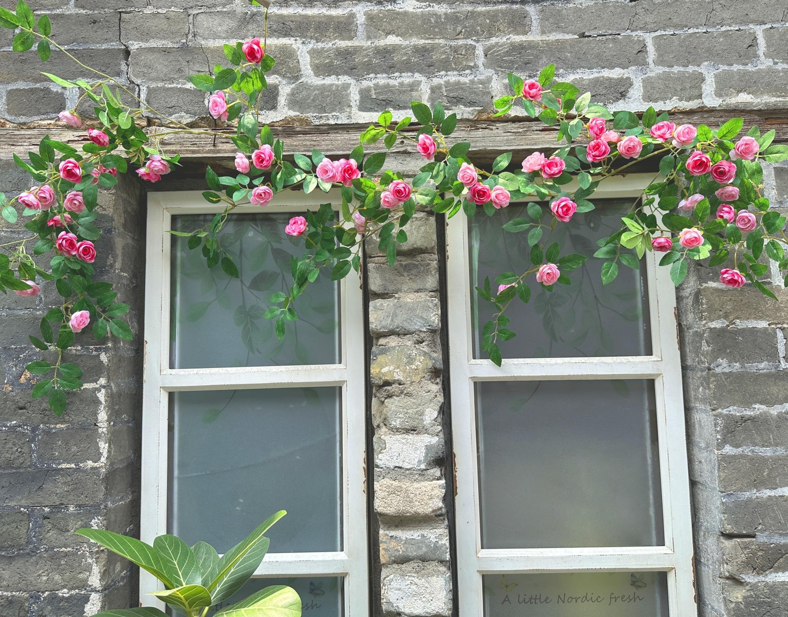 Shyshining 6FT Bendable Pink Rose Flower Garland, Artificial Silk Wild Roses …
