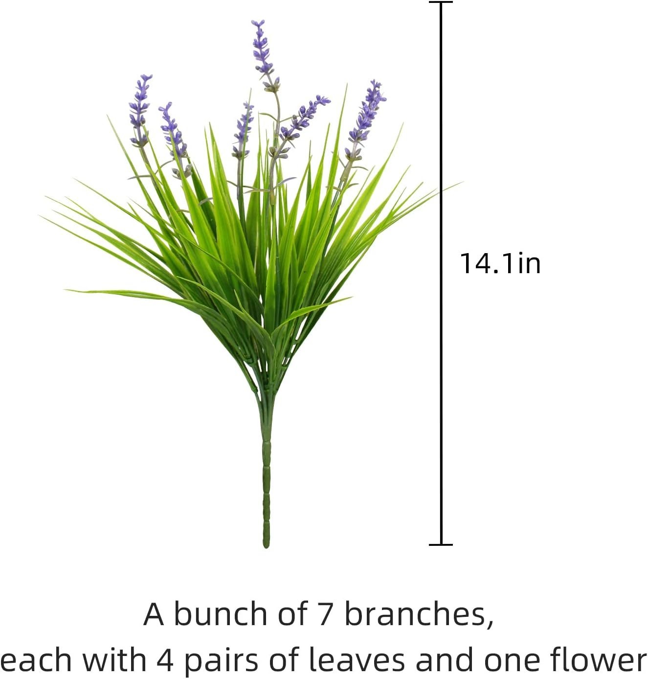 Zero Maintenance Artificial Monkey Grass with Flowers – 12 Bundles for Any Space