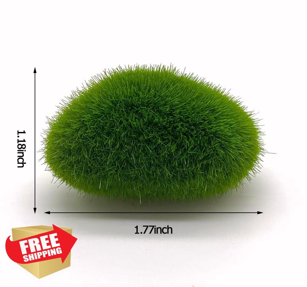 ArtandBeauty 25pcs Green Moss Rocks