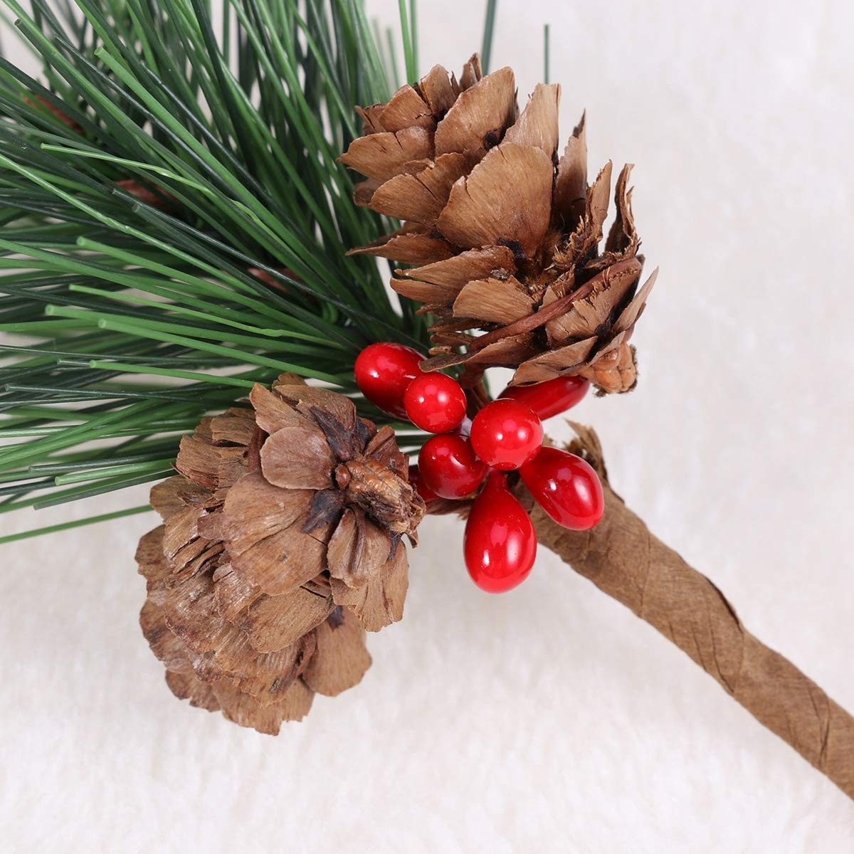 10 PCS Artificial Pine Picks Berries Small Tree Christmas Wreaths Holiday