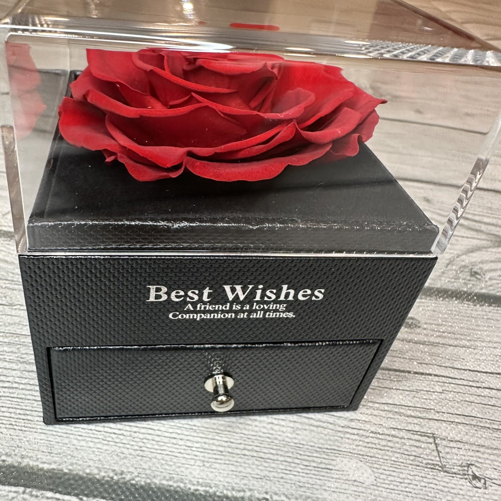REAL Preserved Eternity Forever Rose Luxury Box Holiday Wedding Gift & Necklace