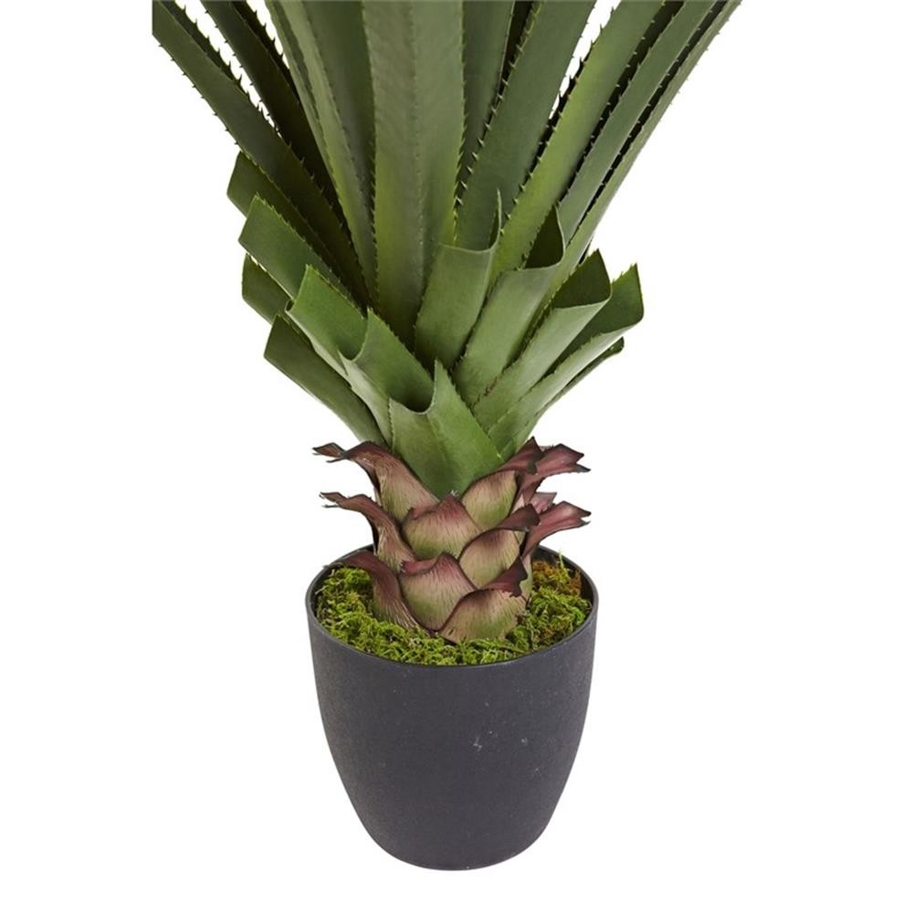 Pemberly Row 48″ Spiked Agave Plant with 361 Leaves in Green/Black