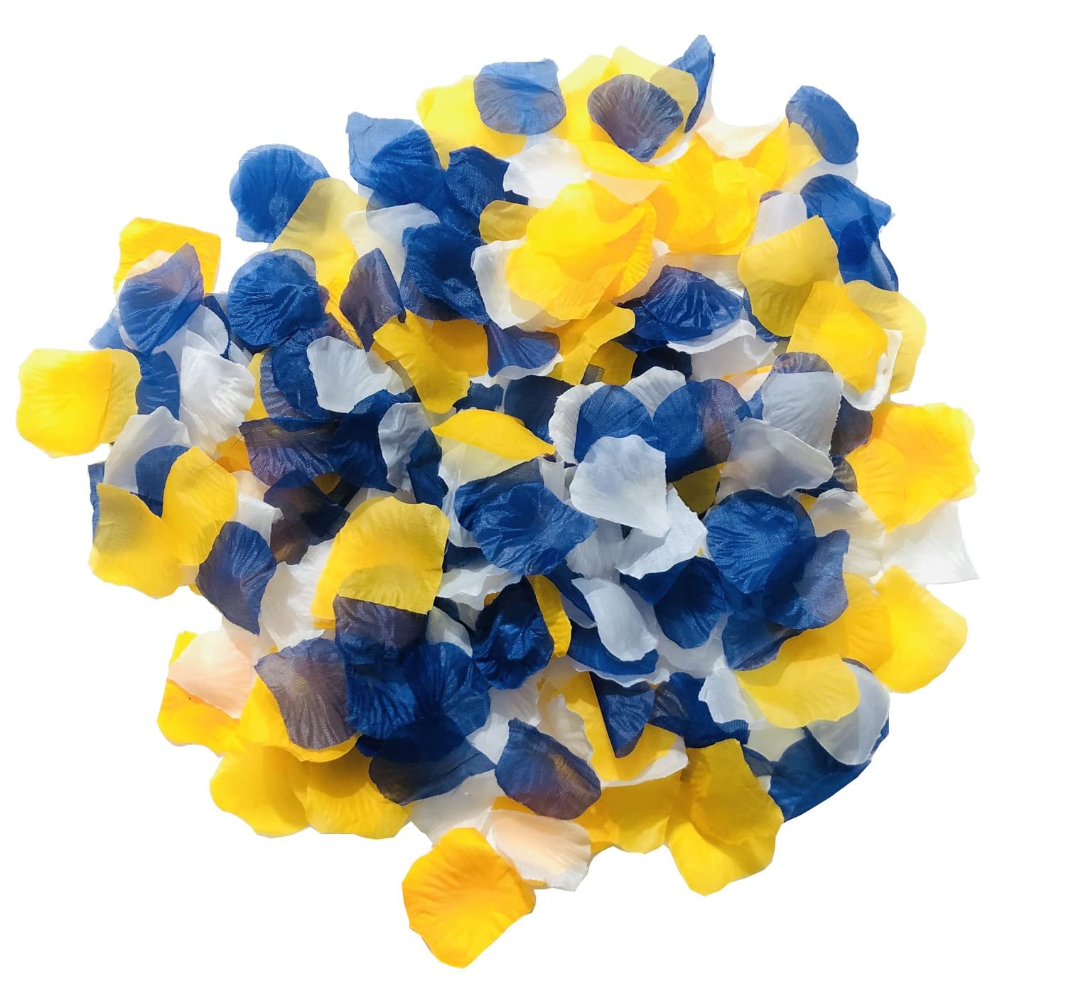 1,200 Pieces White Navy Blue Orange Artificial Silk Rose Petals False Flowers…