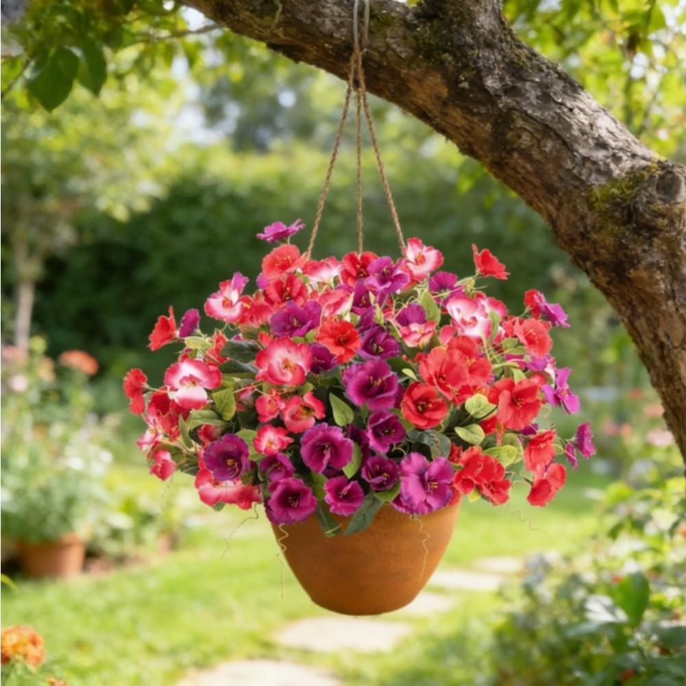 7 Head Silk Hibiscus Flowers Artificial Wedding Decor Home Garden Outdoor Faux