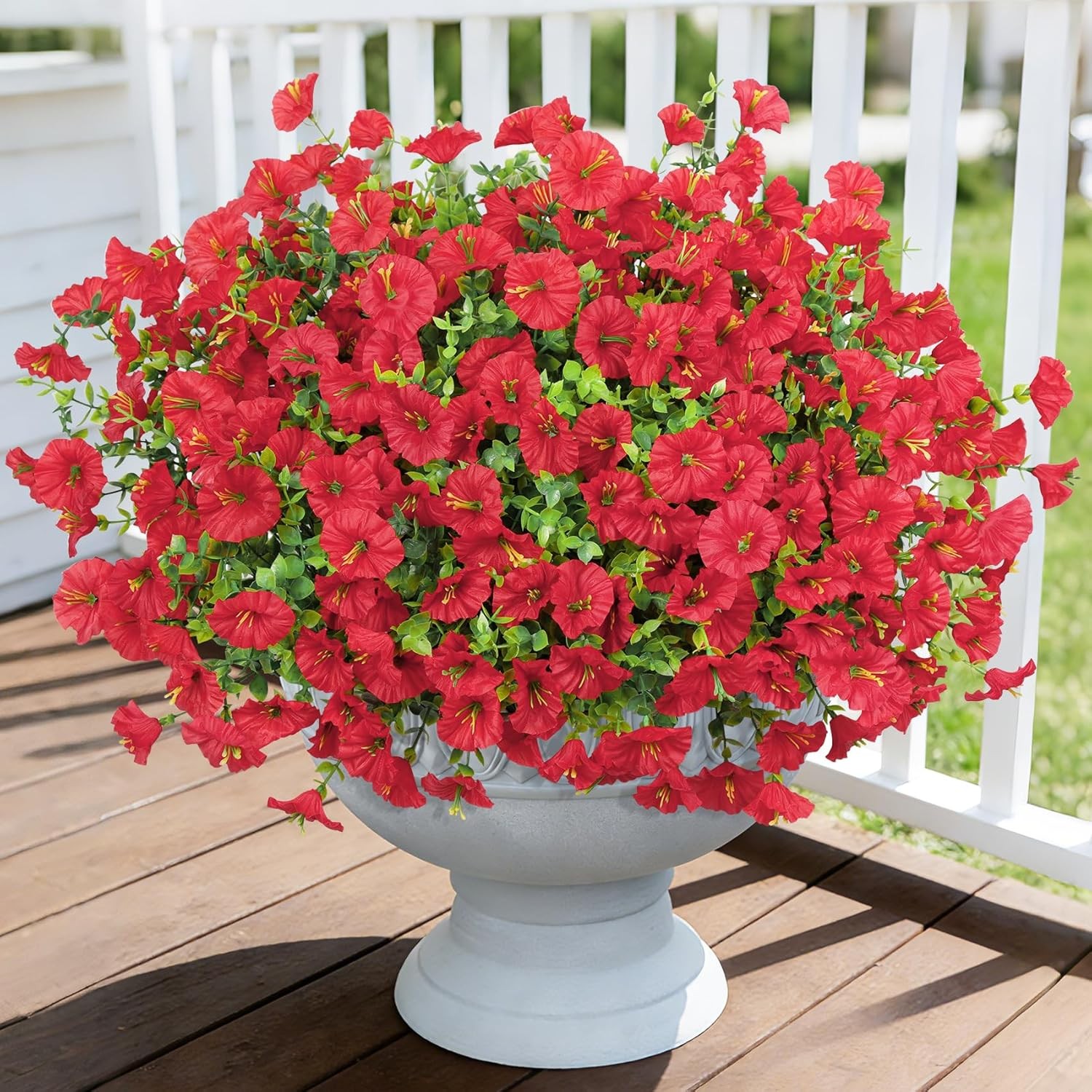 Roberly 12 Bundles Artificial Flowers for Outdoors Fake Silk Morning Glory