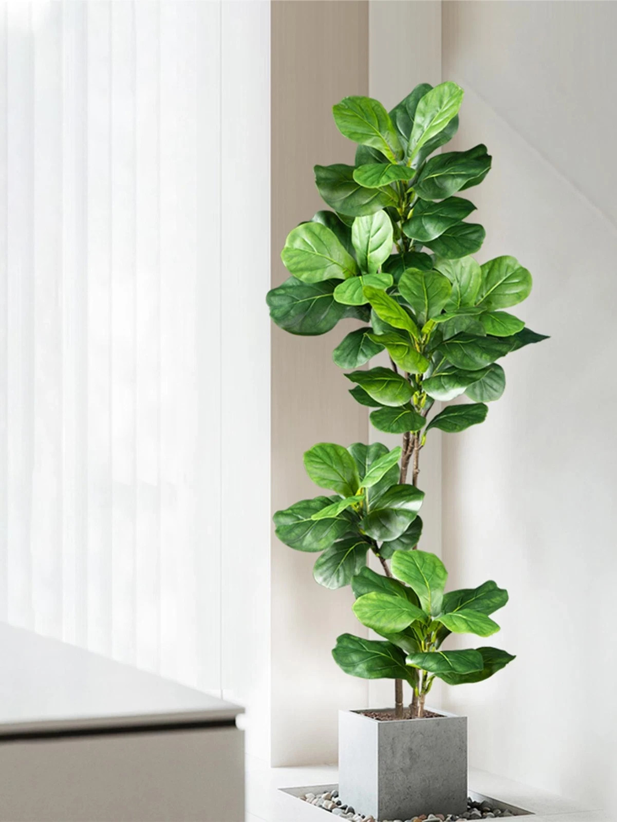 70-135cm Artificial Ficus Tree – Fake Rubber Plant for Home & Garden Decor
