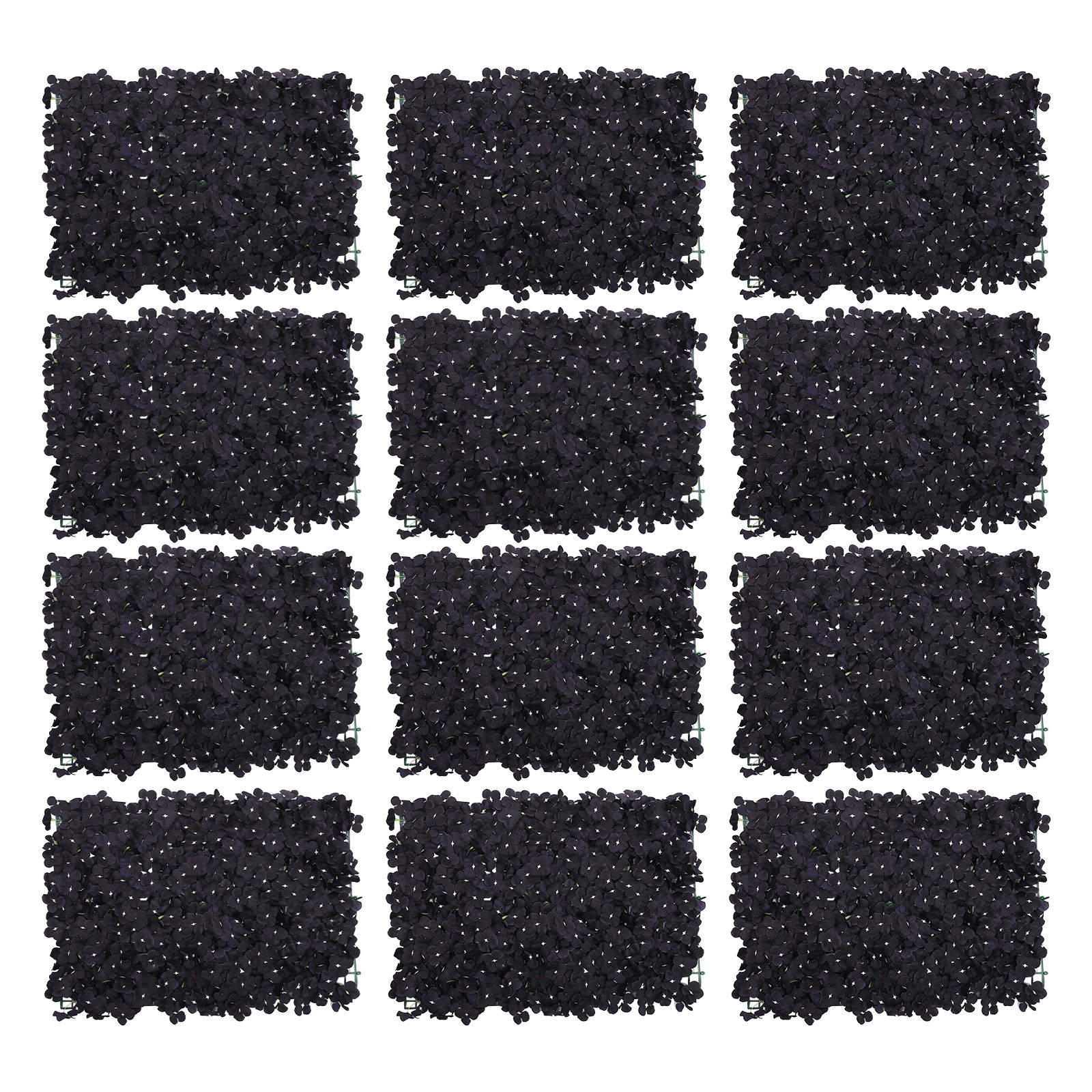 3D Flower Wall Panels-12pcs Artificial Flower Wall Background Silk Cloth Wedding