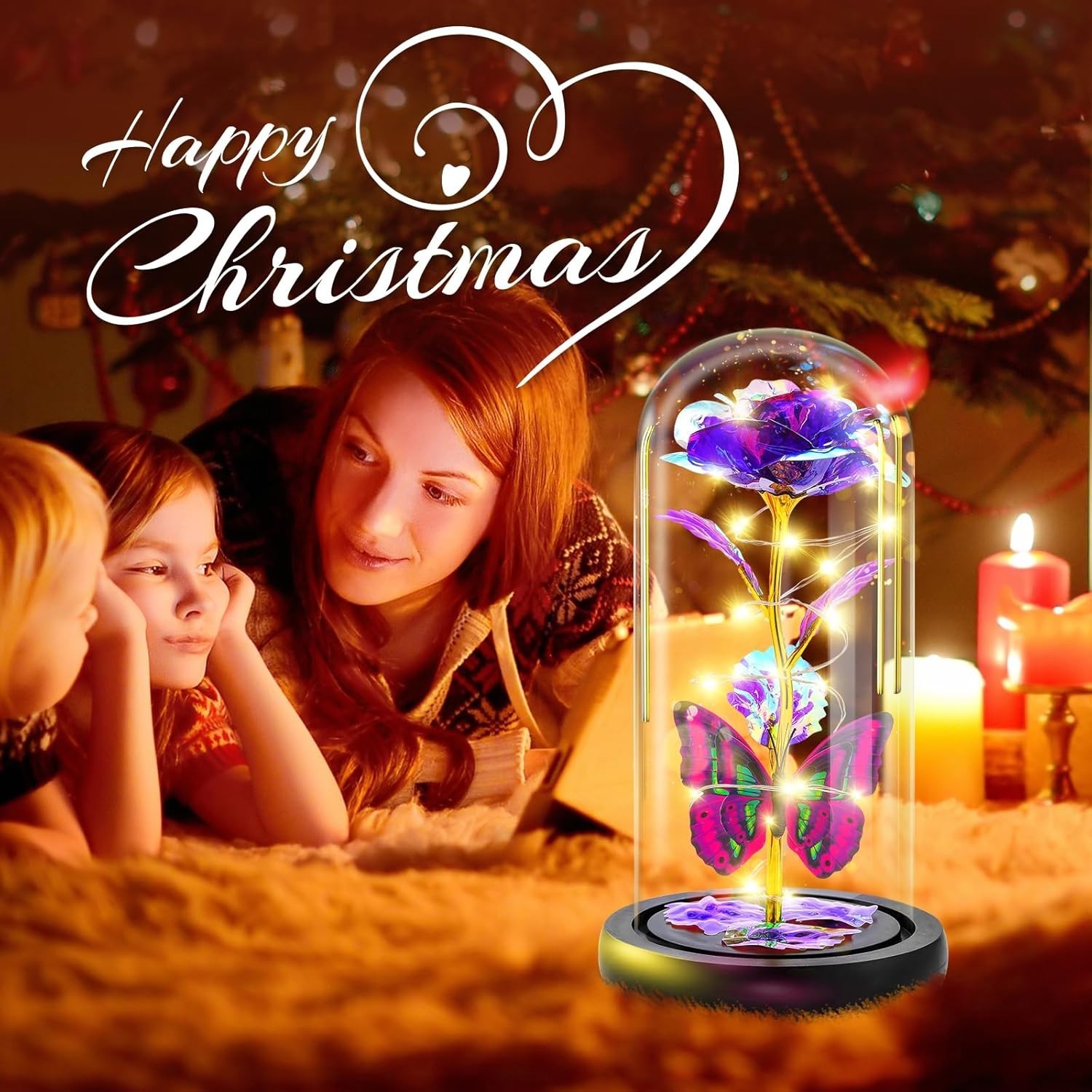 Enduring Glass Forever Rose with Enchanting LED Light – Meaningful Romantic Gift