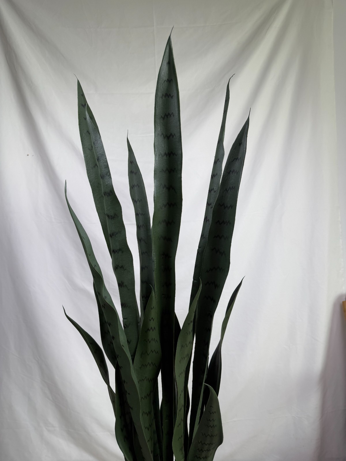 90cm Dark Tone Artificial Snake Plant with Tall Black Planter Realistic for Home
