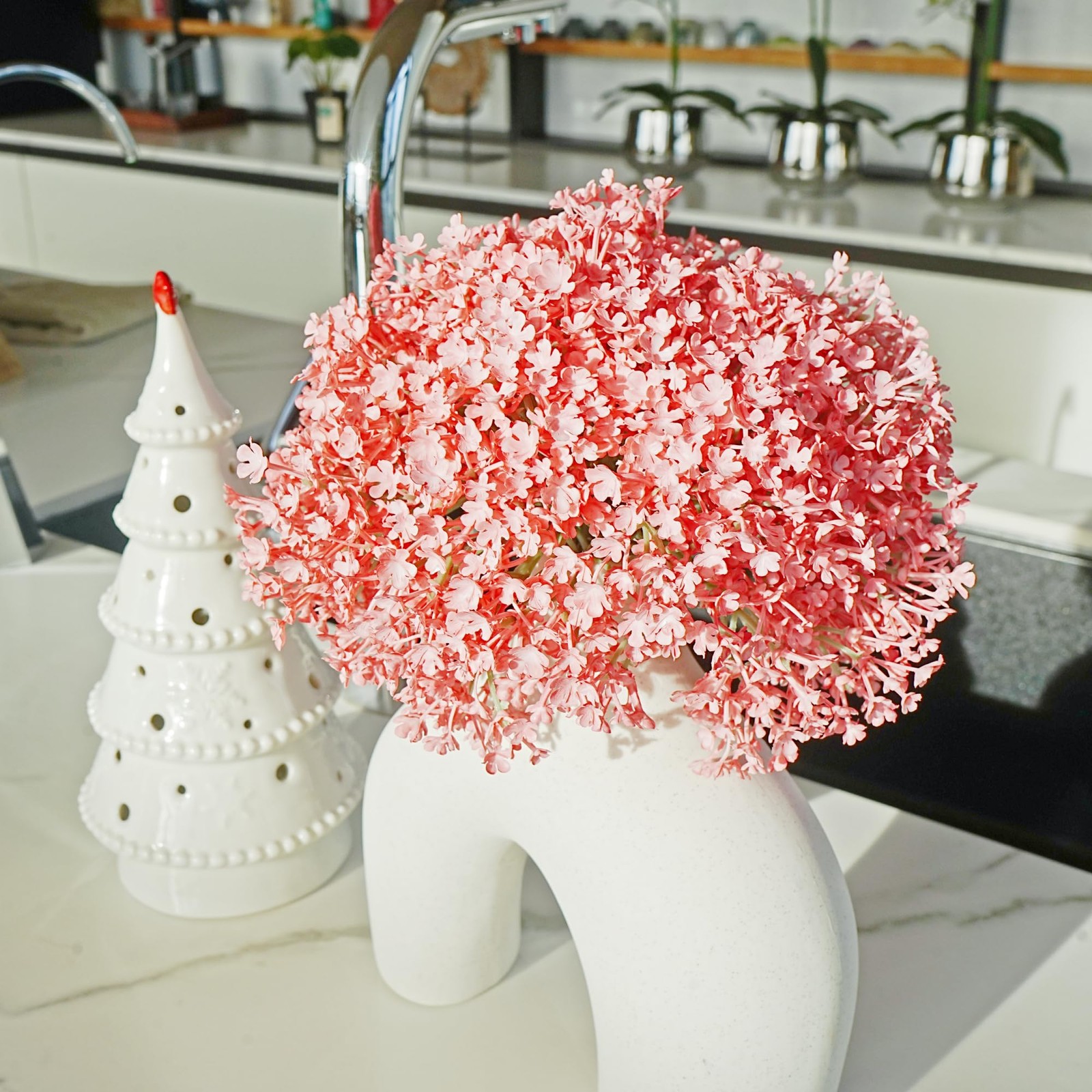 12 PCS Babys Breaths Artificial Flower Bouquets Fake Faux Gypsophila Decor