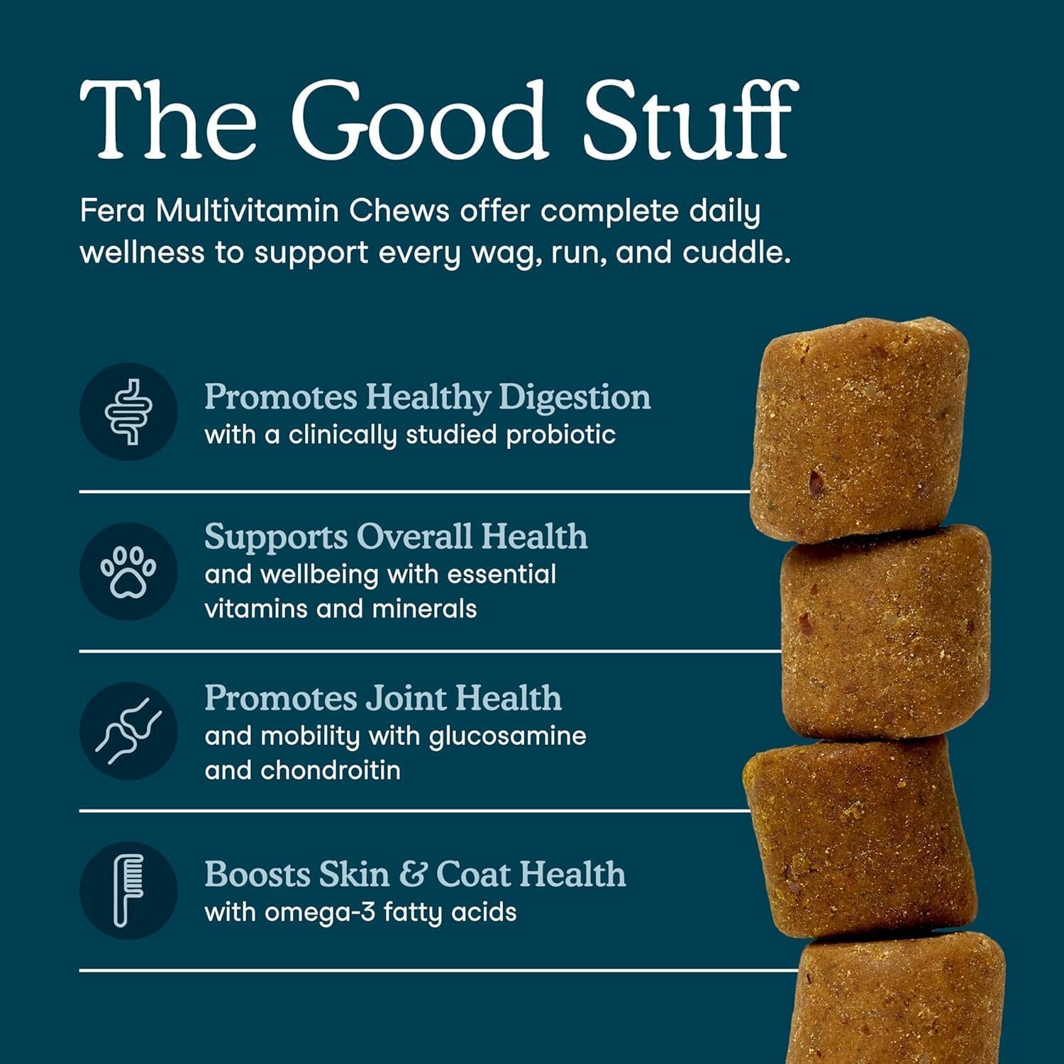 Dog Multivitamin Chews with Glucosamine and 90 Chews, Brown