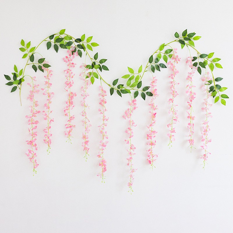 Artificial Rattan Fake Flower Strings Hanging Garland Outdoor Home Decoration