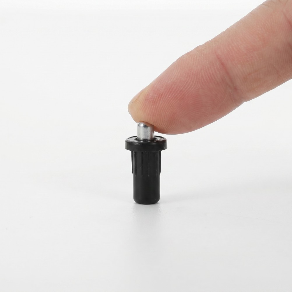 100Pcs Durable Furniture Spring Loaded Insert Pins Black Plastic Metal Repair