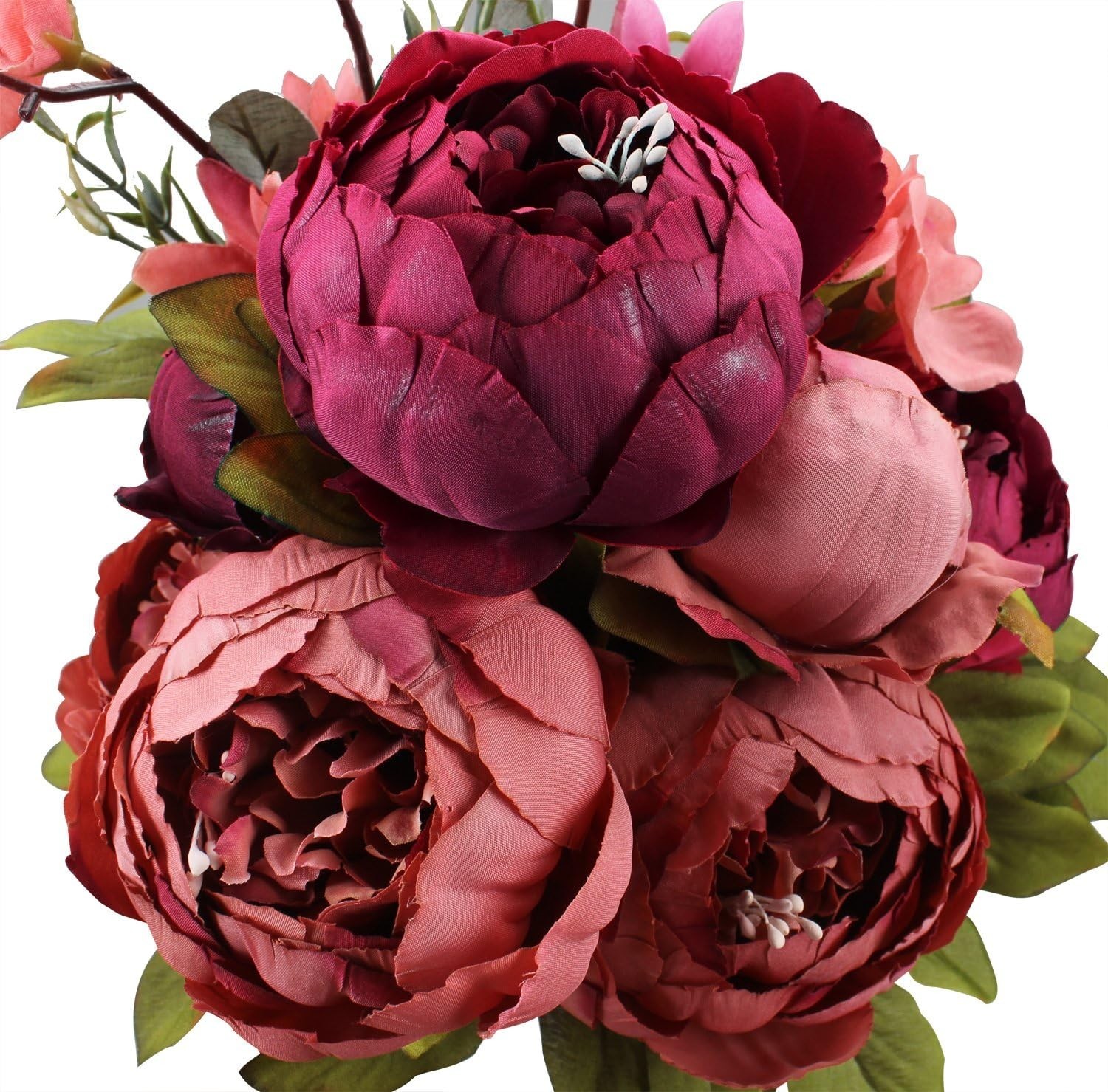 Vibrant Artificial Peony Bouquet – Perfect for Weddings & Custom Arrangements