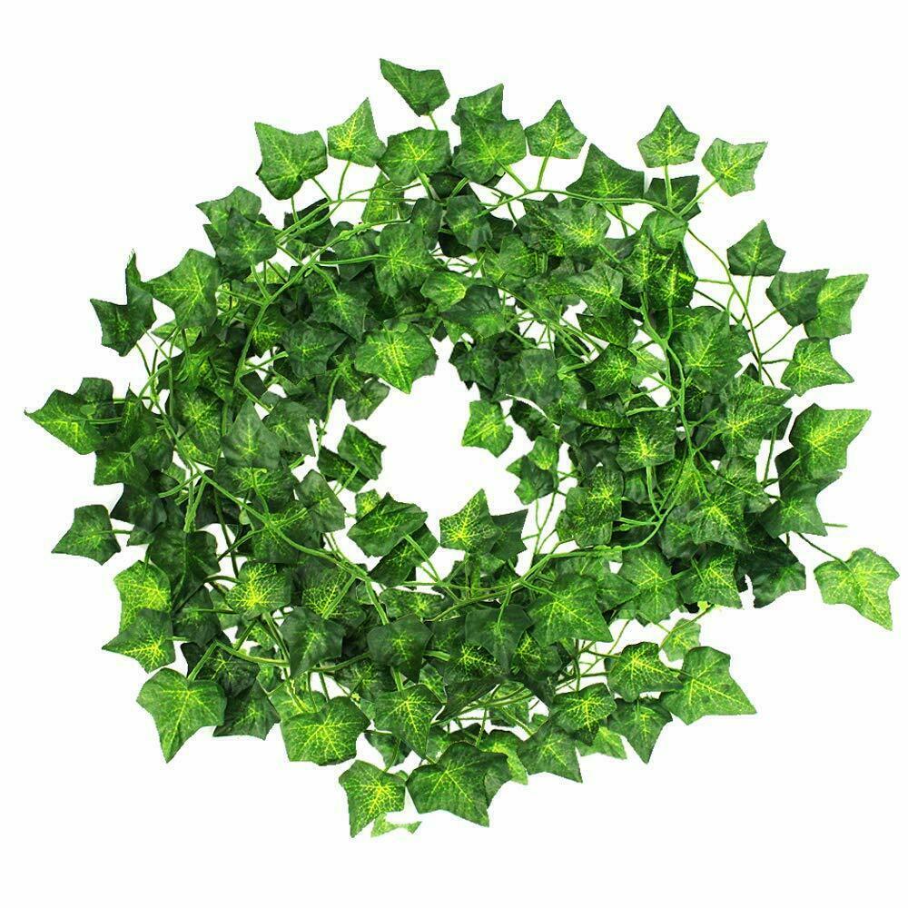 12pcs Artificial Ivy Leaf Plants Vine Hanging Garland Fake Flowers Home Decor