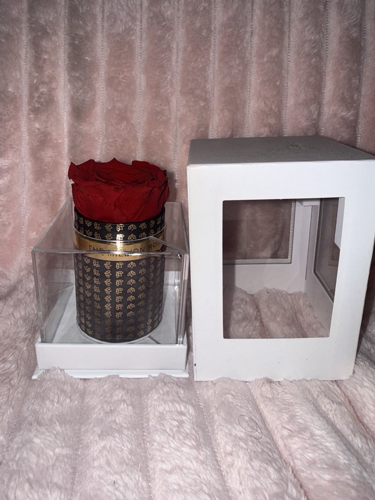 The Million Roses Purple Preserved Rose Flower Box Arrangement & Centerpiece