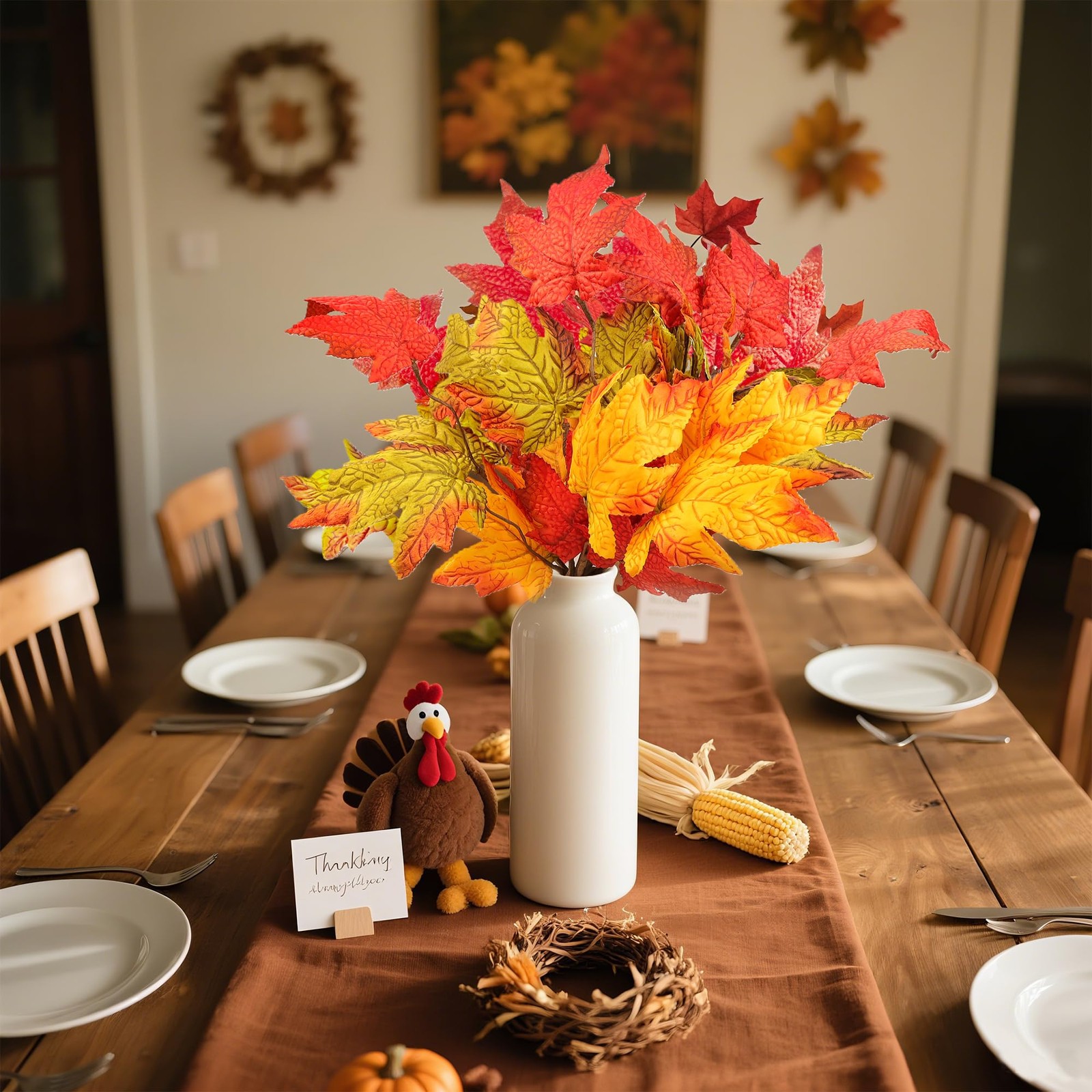 AWARDSEN Fall Leaves Artificial Stems 6 PC