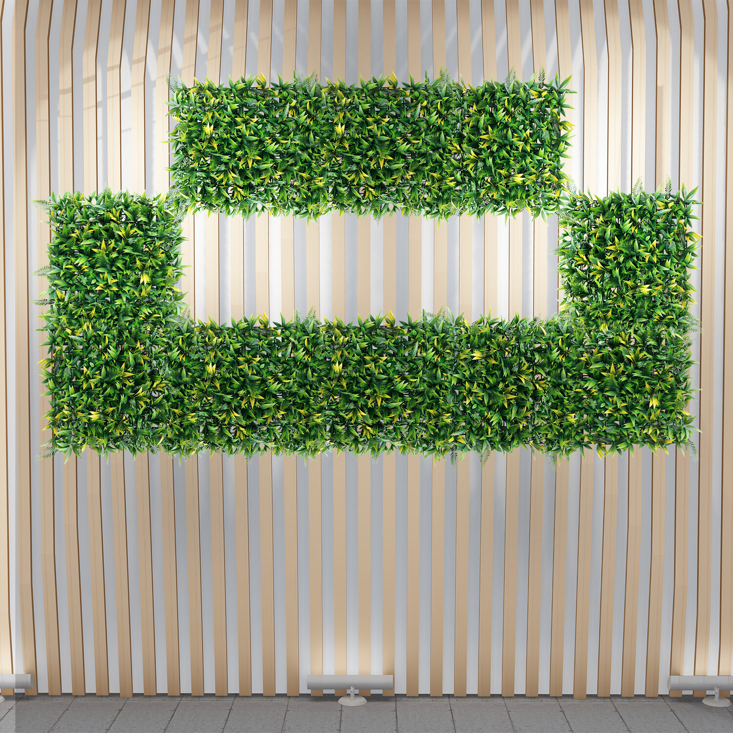 20″x20″ Artificial Faux #3 3D Mixed Panel Leaf Privacy Fence Screen Decor Hedge