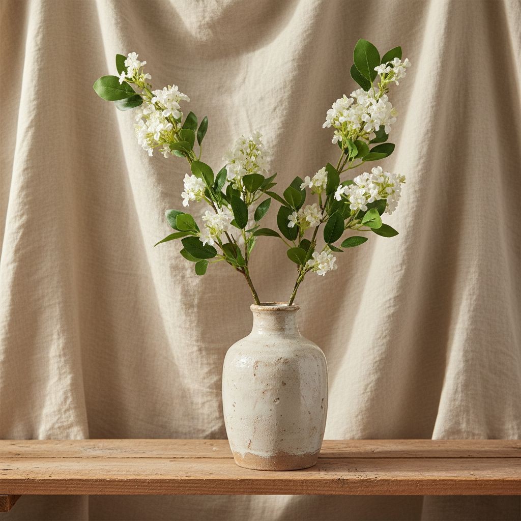 White Wisteria Stem 43 Inch Artificial Hanging Flowers Silk Wisteria Spray Flora
