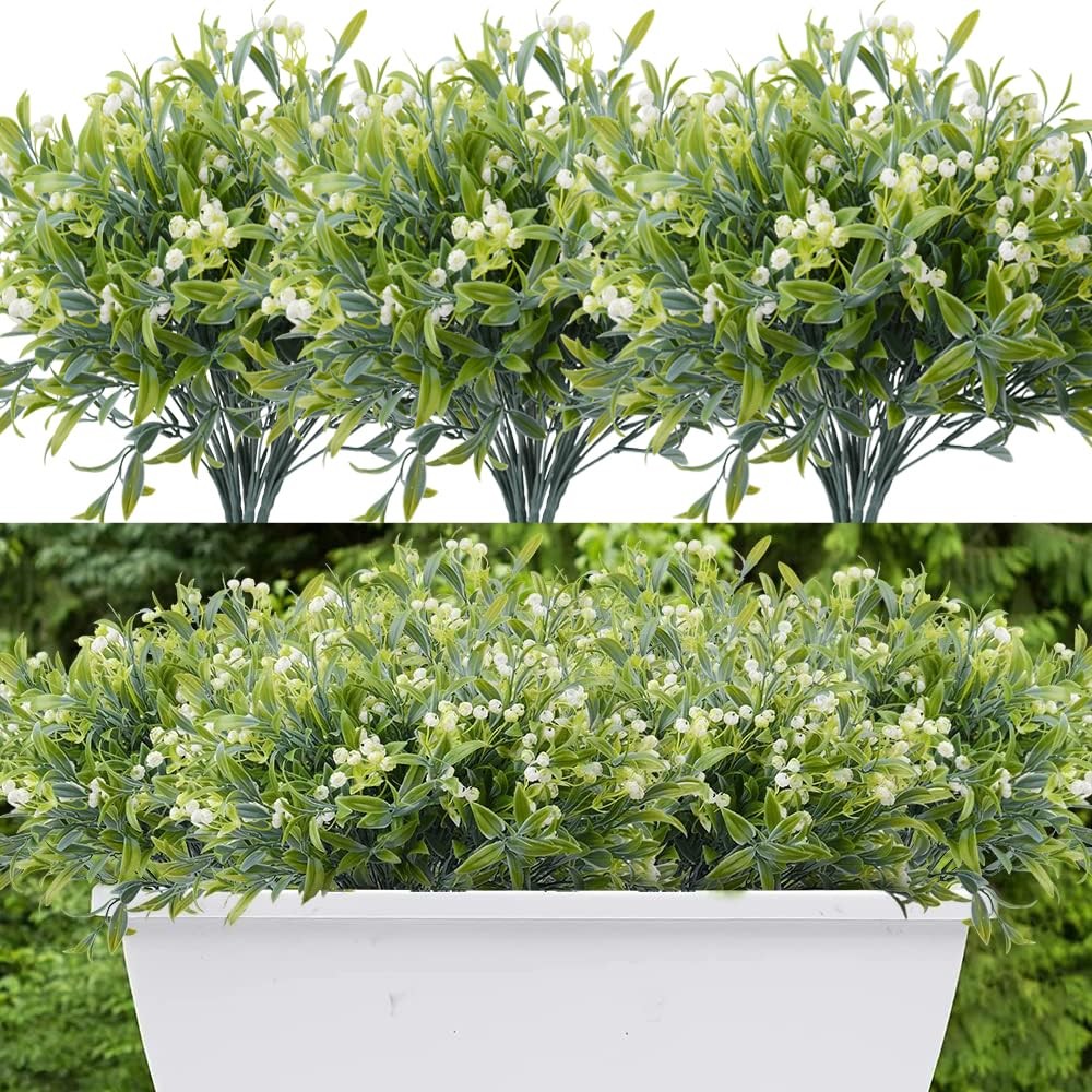 12pcs Artificial Flowers for Outdoor Artificial Plants Flowers Faux Fake Flow…