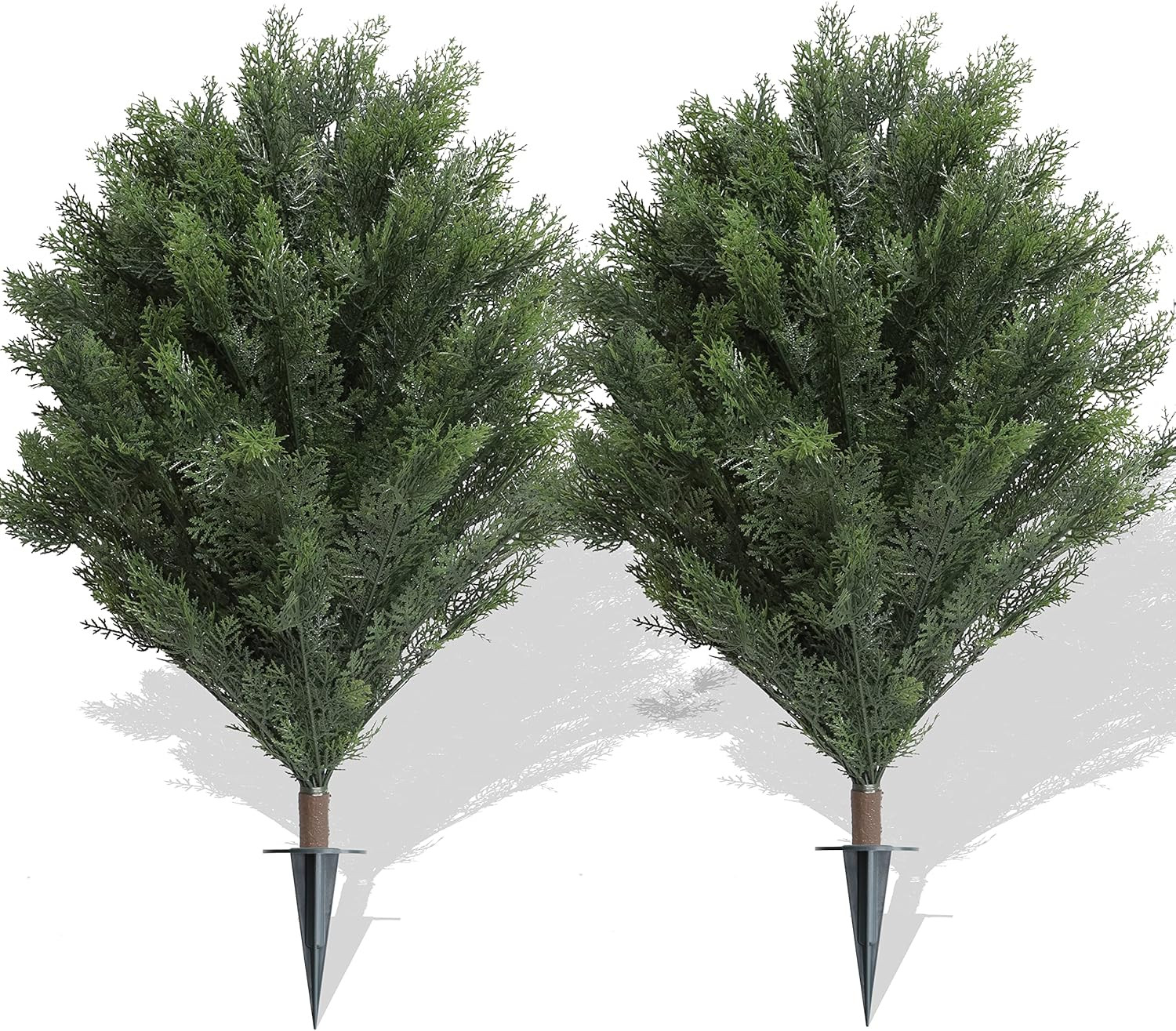 40″ UV Rated Cypress Topiary with Spike – Indoor/Outdoor Artificial Bush