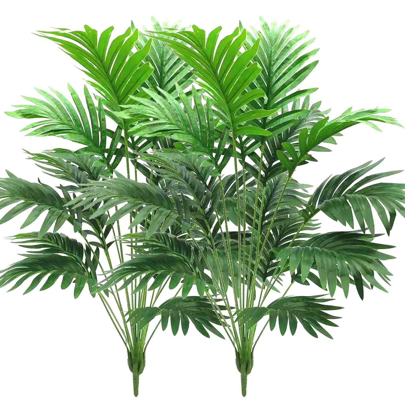30″ Artificial Palm Plants Leaves Tropical Greenery Bush Imitation Faux Fake