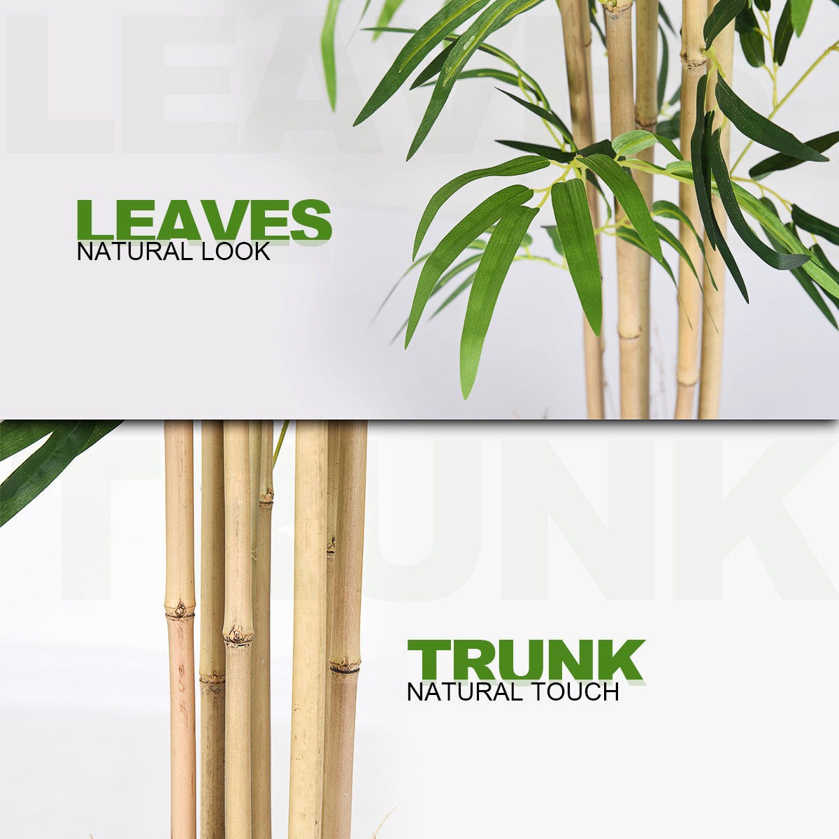Artificial Bamboo Silk Tree Planter Green 5 Feet Holiday Decor