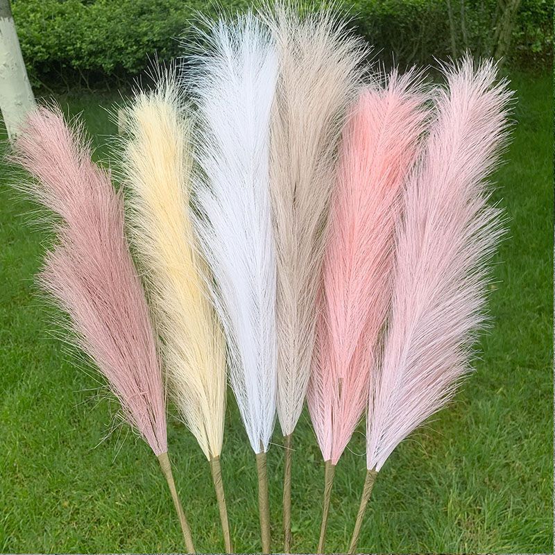 Large Artificial Plant – Pampas Grass Fake Flowers Wedding Bouquet Home Decor