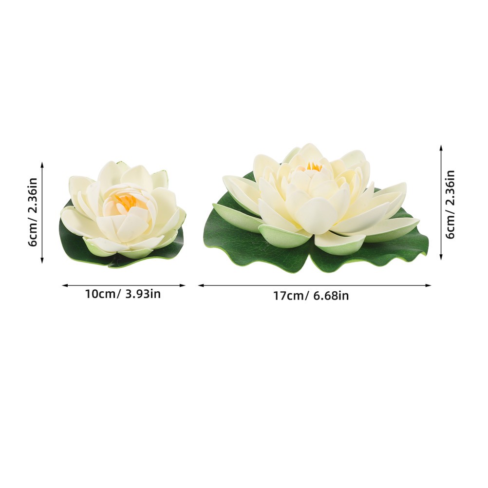 6Pcs Reusable Foam Lotus Flowers Floating Water Lily Pads for Garden Pond Decor