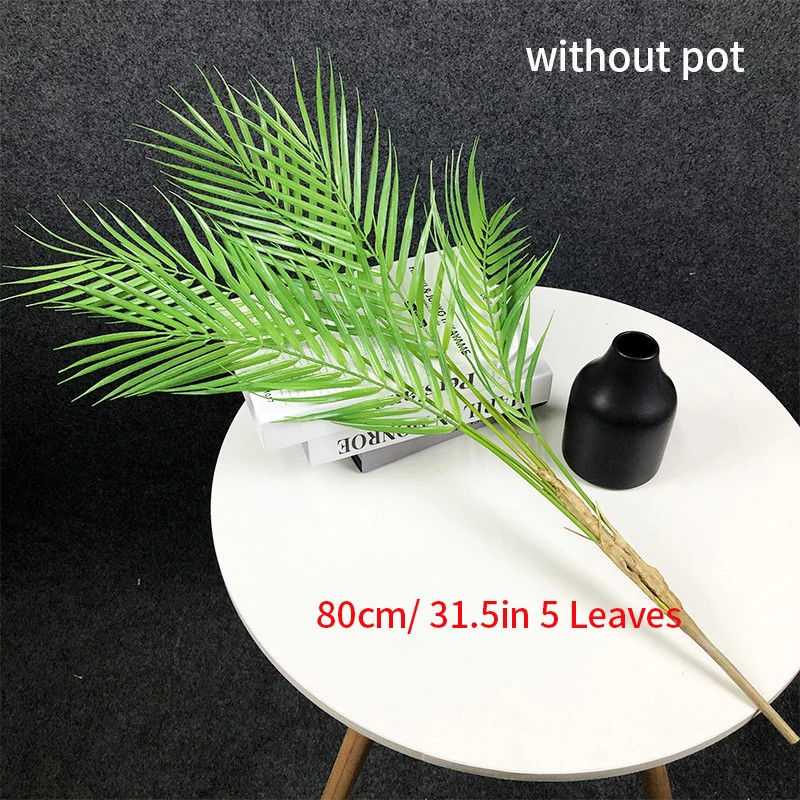 50-125CM Large Artificial Palm Tree Fake Monstera Plant Faux Fern Plant Leaves