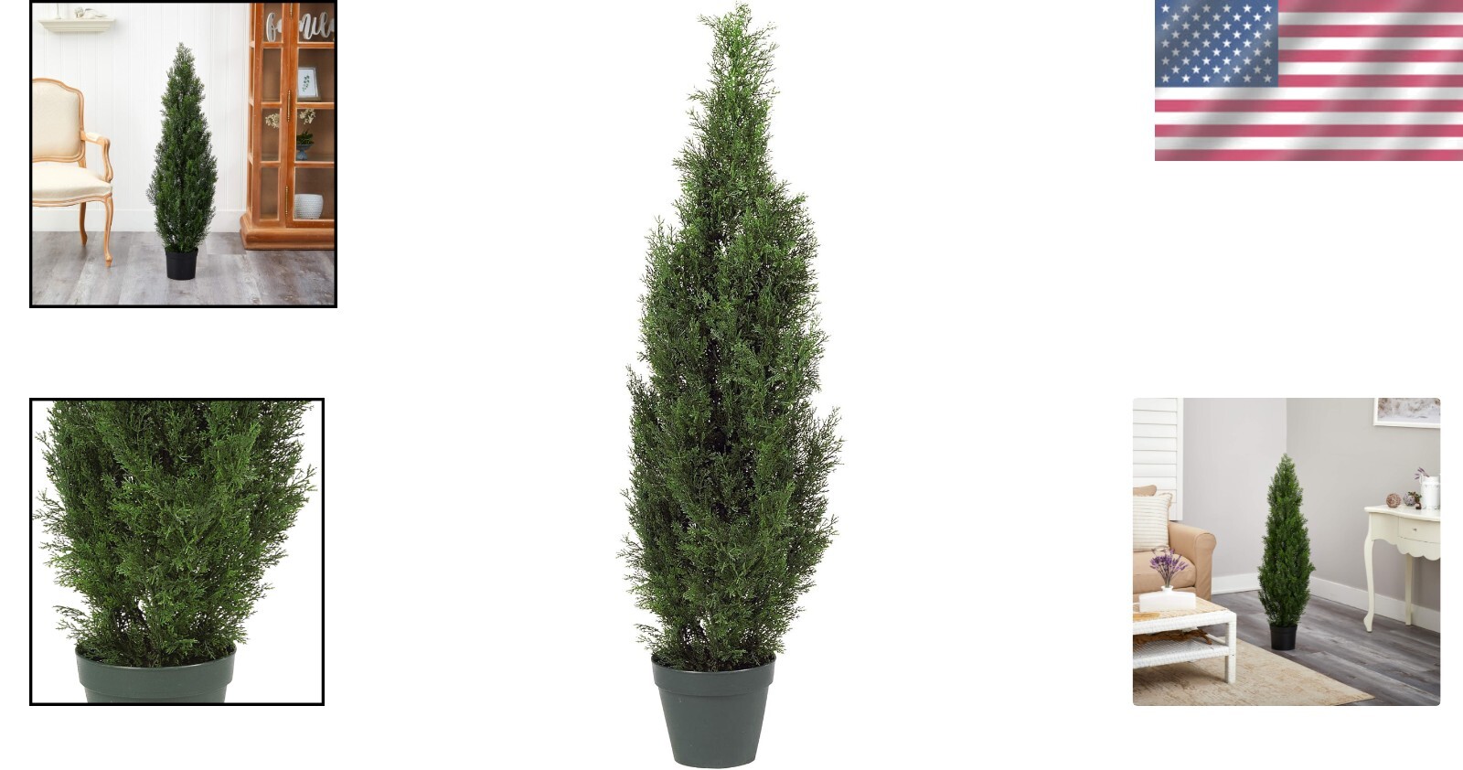 Elegant 4FT Faux Cedar Pine Tree with Bendable Branches for Indoor/Outdoor Decor