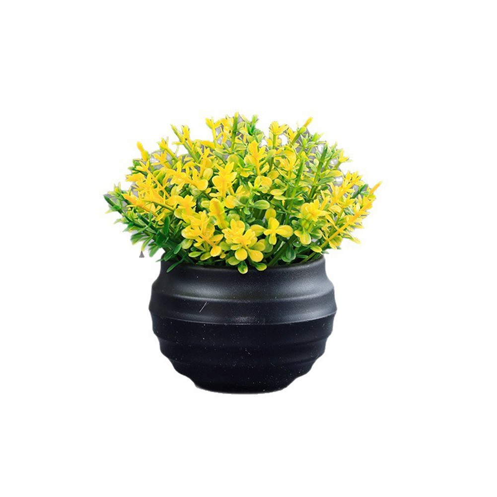 Faux Plastic Potted Plant Small Tabletop for accent for Living Room and Office