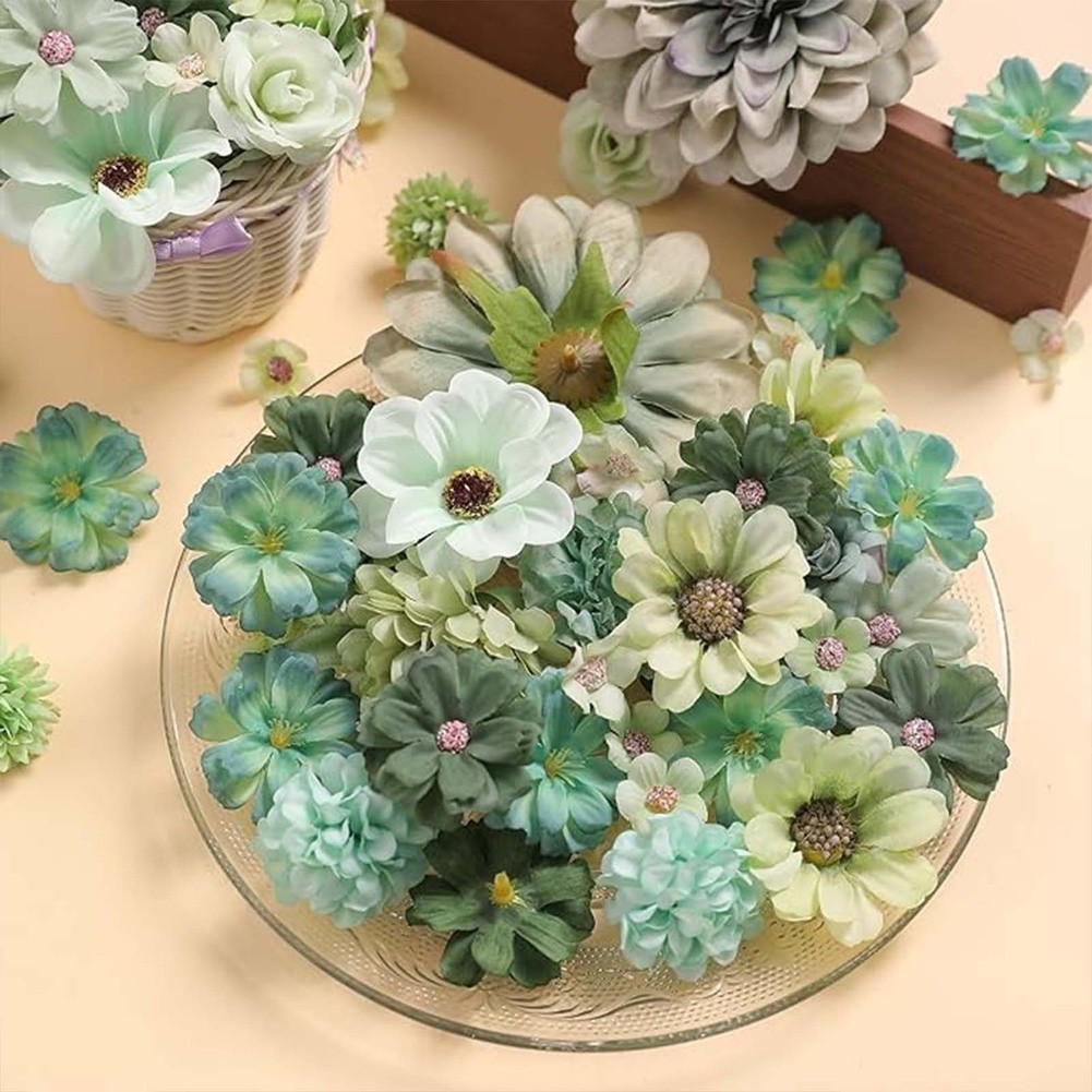 80 Artificial Silk Roses for DIY Hair Accessories Home Decor Photography Props