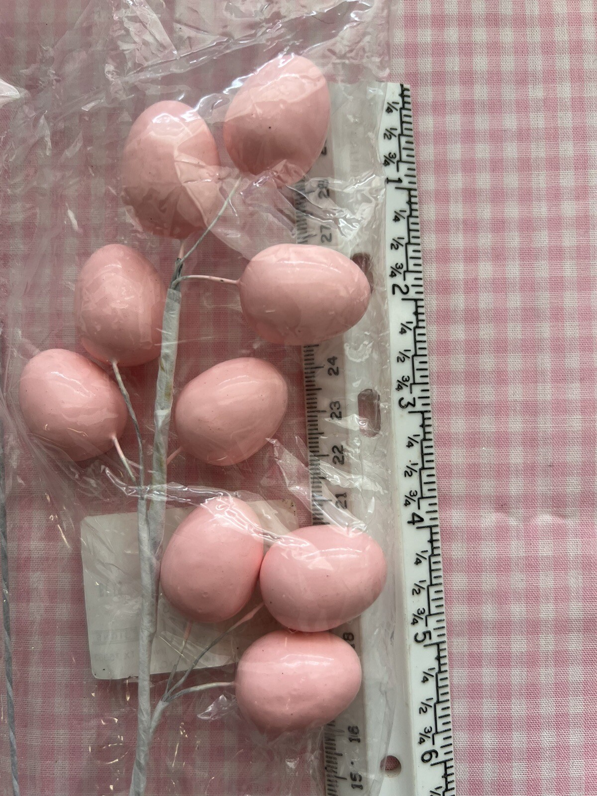 4 Easter Egg Spray Picks Pastel Colors Blue White Pink Purple Foam & Painted NEW