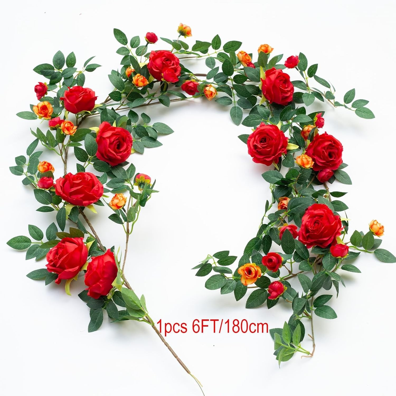Versatile 2-Piece 12FT Bendable Floral Garland for Indoor & Outdoor Use
