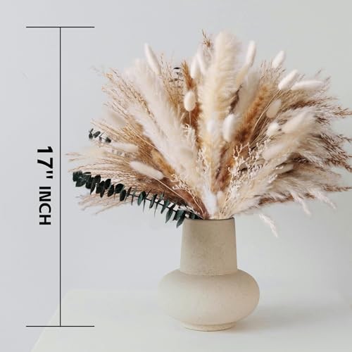 Dried Flower Bouquet – Pampas Grass, Bunny Tails, Olive Green Eucalyptus & A