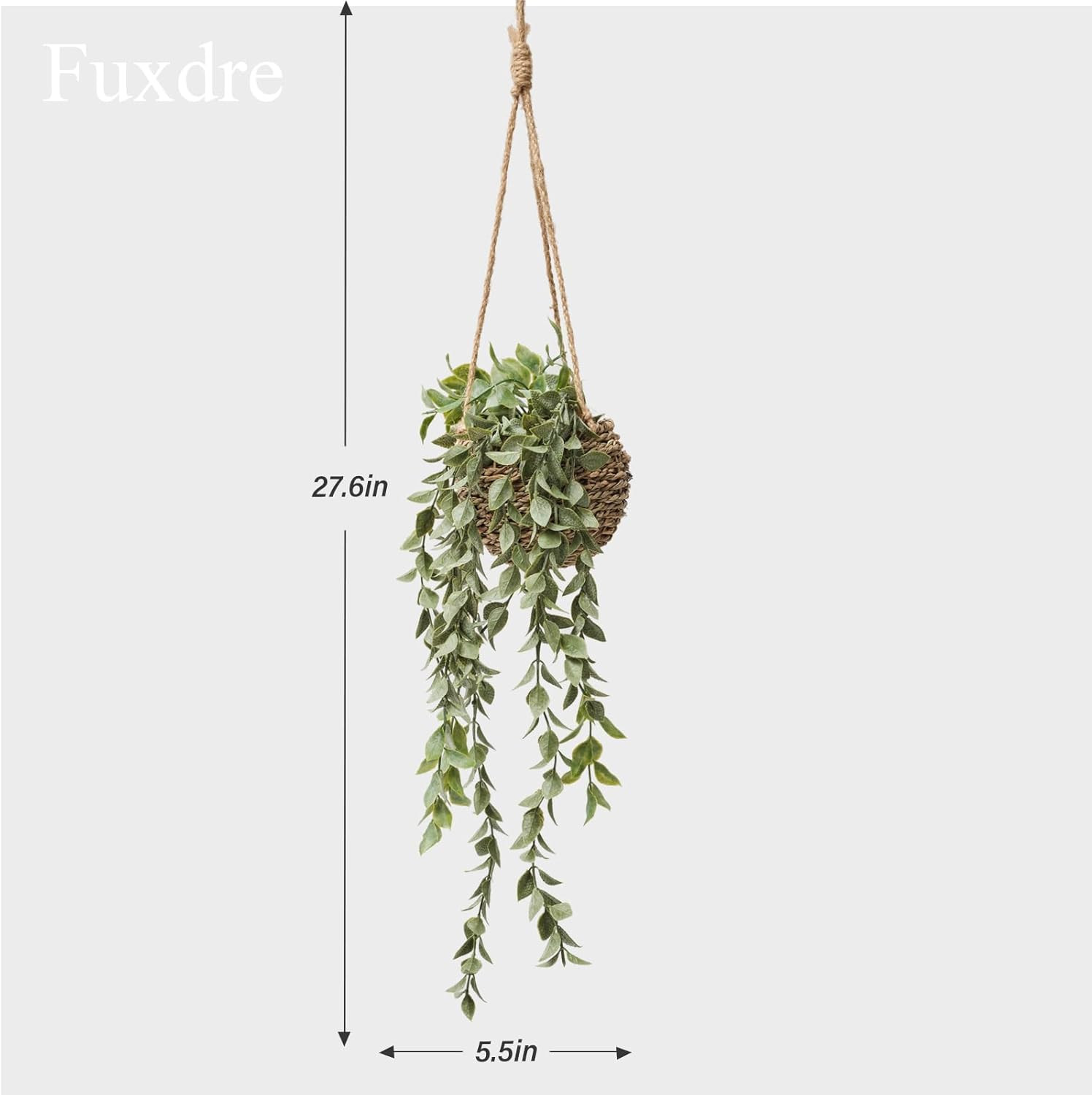 3 Pack Mini Artificial Hanging Greenary Fake Hanging Plants in Basket for Wall L