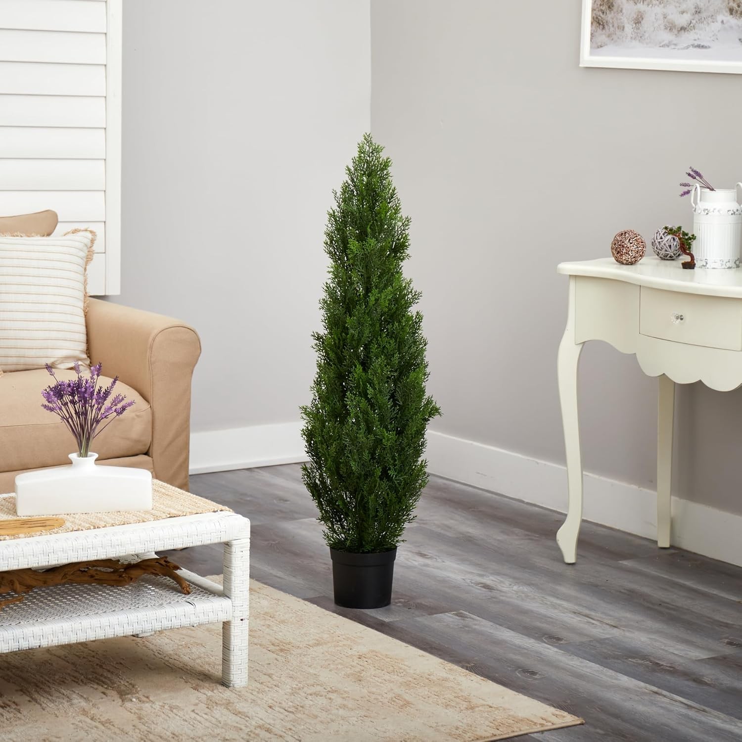 4ft Faux Cedar Tree with Nursery Planter UV Resistant